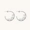 Pearl C Shape Earrings Stainless Steel