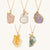 Natural Stone Amethyst Pendant Necklaces