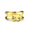 Gold Double Line Knotting Rings