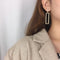 Square Geometric Clip On Earrings