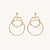 Double Ring Large Drop Earrings