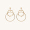 Double Ring Large Drop Earrings