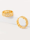 Gold Hollow Punk Rings