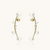 White Pearl Mismatched Cuff Earrings