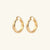 Chunky Thick Gold Hoop Earrings