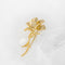 Golden Rose Crystal Brooch
