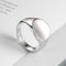 ANENJERY Fashion Irregular Round Circle Geometric Ring Gold Silver Color Open Finger Ring For Women Men S-R715