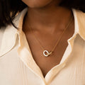Shinny Ring Knot Pendant Necklace