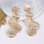 Disc Round Coin Drop Earring