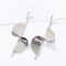 Exaggerated Abstract Metal Glossy Drop Earrings