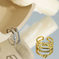 Adjustable Double Layers Rings