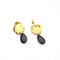 Black Agate Drop Black Crystal Earrings