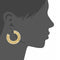 Large Vintage Twisted Line Hoop Earrings