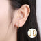 Mixed Color Zircon Hoop Earrings