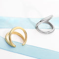 Contracted avant-grade double Colors Rings