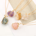 Natural Stone Amethyst Pendant Necklaces