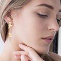 New Style Gold Color Copper Earrings