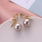 Geometric Irregular Pearl Clip Earrings