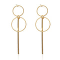 Double Ring Drop Earrings