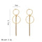 Double Ring Drop Earrings