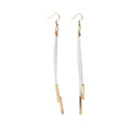 Copper Tube Drop Dangle Earrings