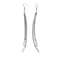 Copper Tube Drop Dangle Earrings
