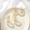 Round Pendant Pearl Clip Earrings