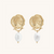 Vintage Engraved Coin Drop Earrings