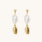 Natural Shell Pearl Dangle Earrings
