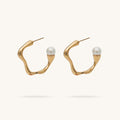 Crinkle Irregular Pearl Earrings