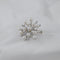 Silver Snowflake Peal Brooch